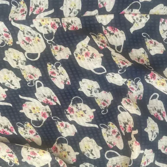 Lauren Conrad Disney Alice in Wonderland Floral Teapot Teacup Sundress Sz L - Picture 15 of 16